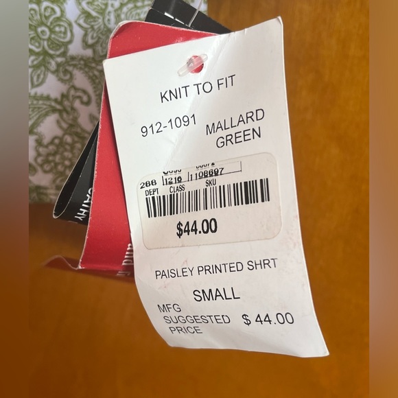 NEW Cathy Daniels 3/4 Sleeve Mallard Green Paisley Printed Shirt. Women’s Small - Picture 2 of 10